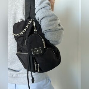 Replay Black Backpack with Silver Accents